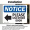 Signmission Please Use Other Door Sign With Symbol, 10 in W x Rectangle, Vinyl Decal OS-2PACK-NS-D-710-L-16362 - alternate 4